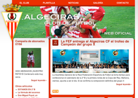 Algeciras C.F. website screenshot