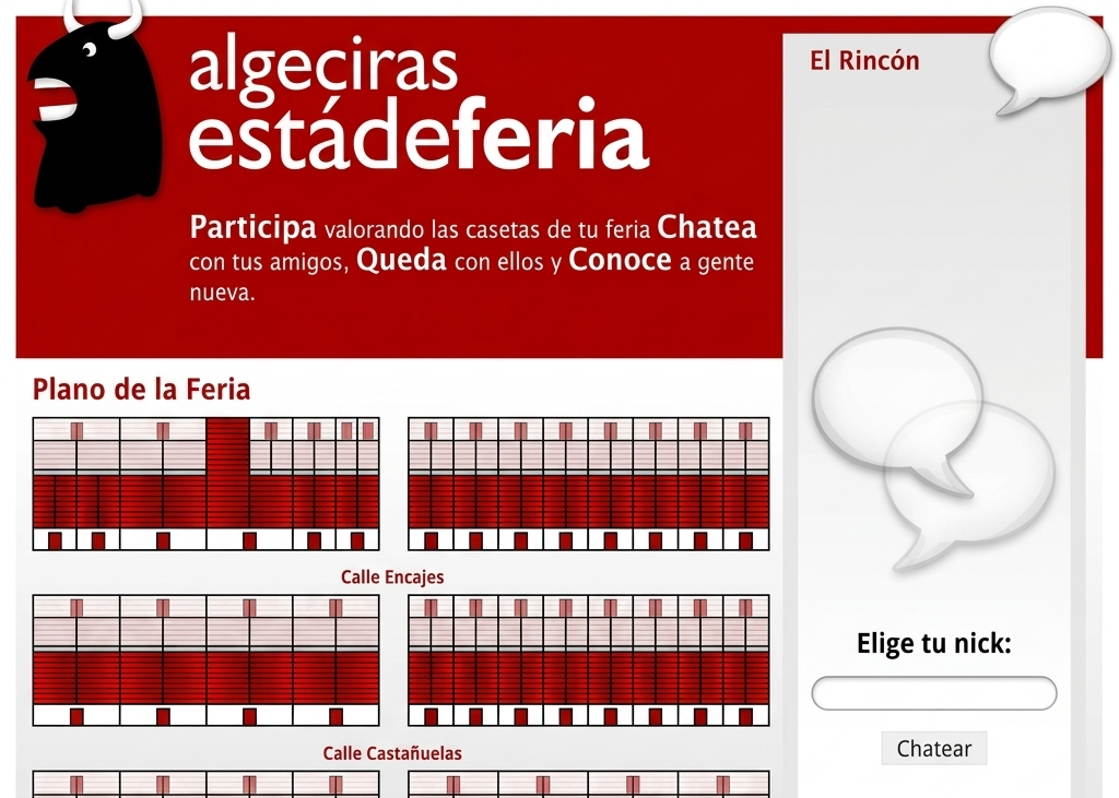 Está de feria website screenshot