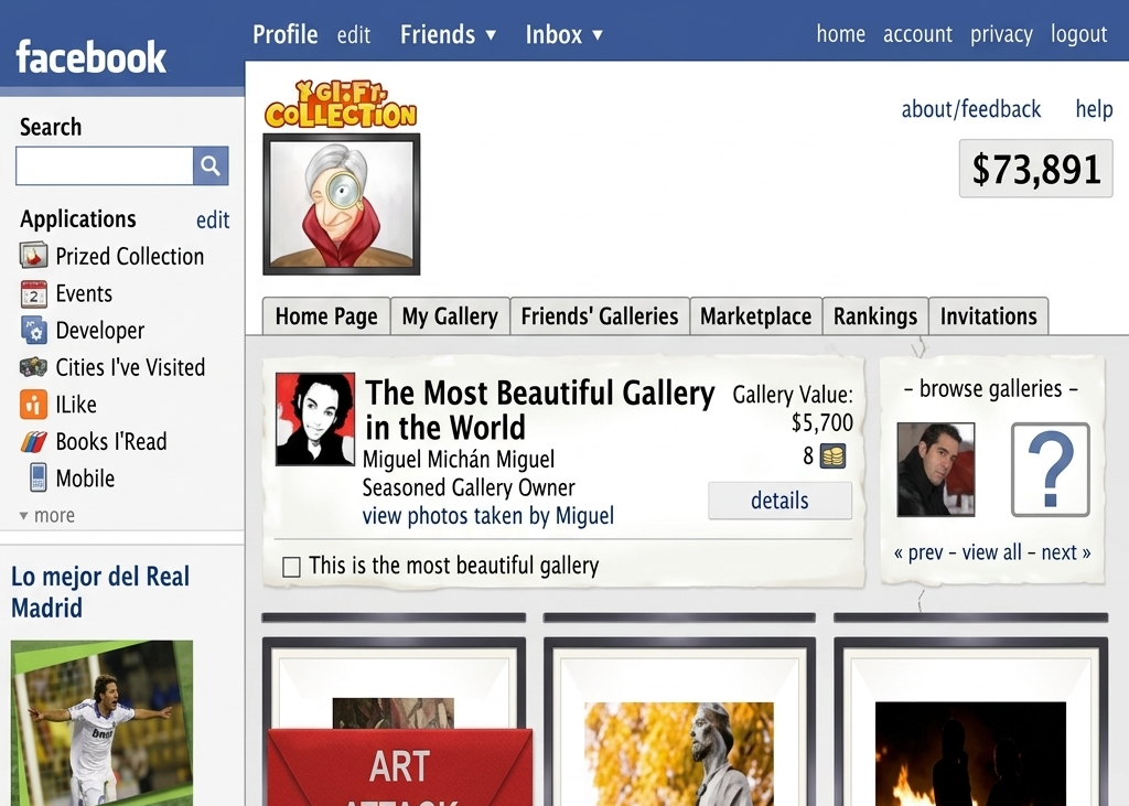Prized Collection website screenshot