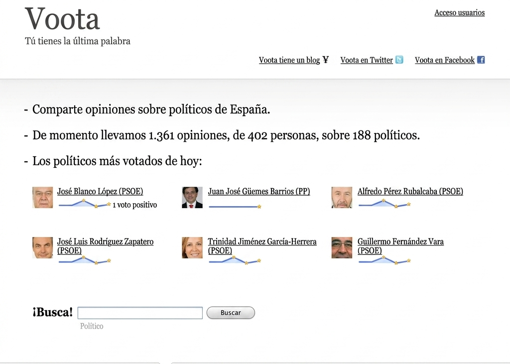 Voota website screenshot